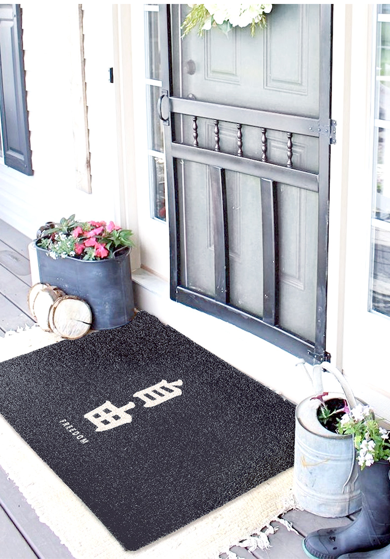 [Vào cửa mat] hạnh phúc Cửa gió Bắc Âu lối vào cửa đến chân pad nhà dây vòng cửa pad dễ lau chùi - Thảm sàn thảm xốp dày 5cm