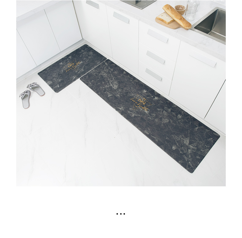 [Nhà bếp] Bắc Âu gió PVC thảm sàn dài chống trượt thảm chống thấm dầu thảm nhà bẩn thảm chùi chân đế cao su
