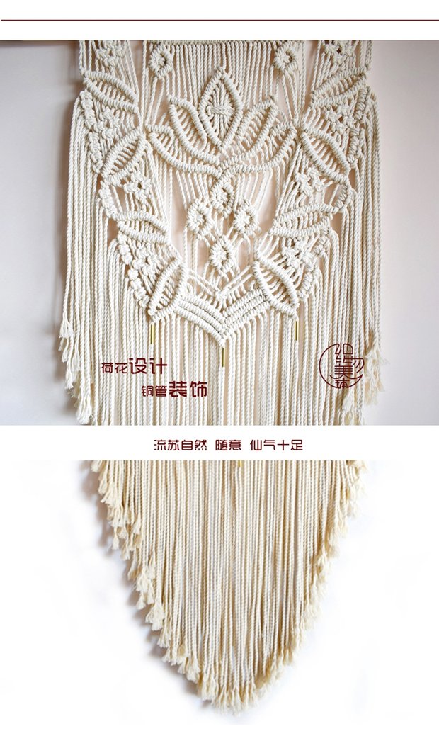 [Breeze] Lotus tay dệt tấm thảm DIY hướng dẫn gói vật liệu vận chuyển macrame tấm thảm in Bắc Âu - Tapestry thảm treo tường thổ cẩm