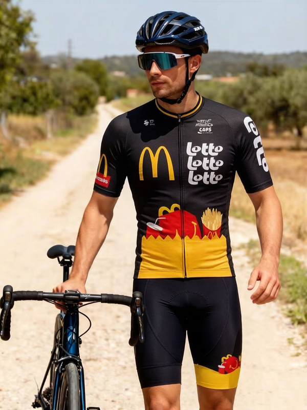 Summer Lotto Professional Cycling Jersey Set Quick-Drying Road Bike Unisex Sports Short-Sleeve Bib Style