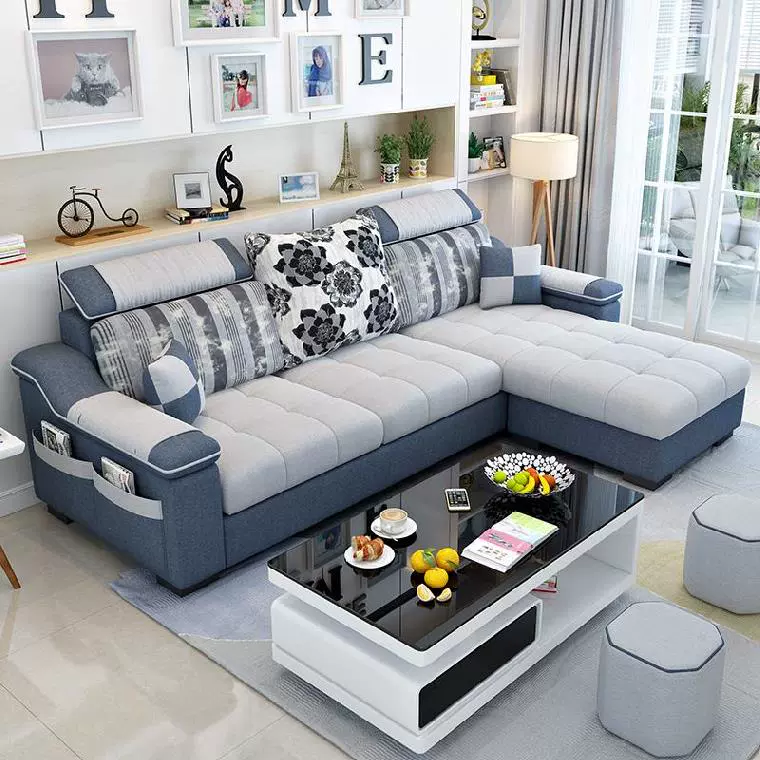 Đi văng đẹp, bền, sofa góc một chữ, kết hợp căn hộ nhỏ, giải trí tiết kiệm, bảo vệ môi trường phù hợp, mục vụ 4 người - Ghế sô pha