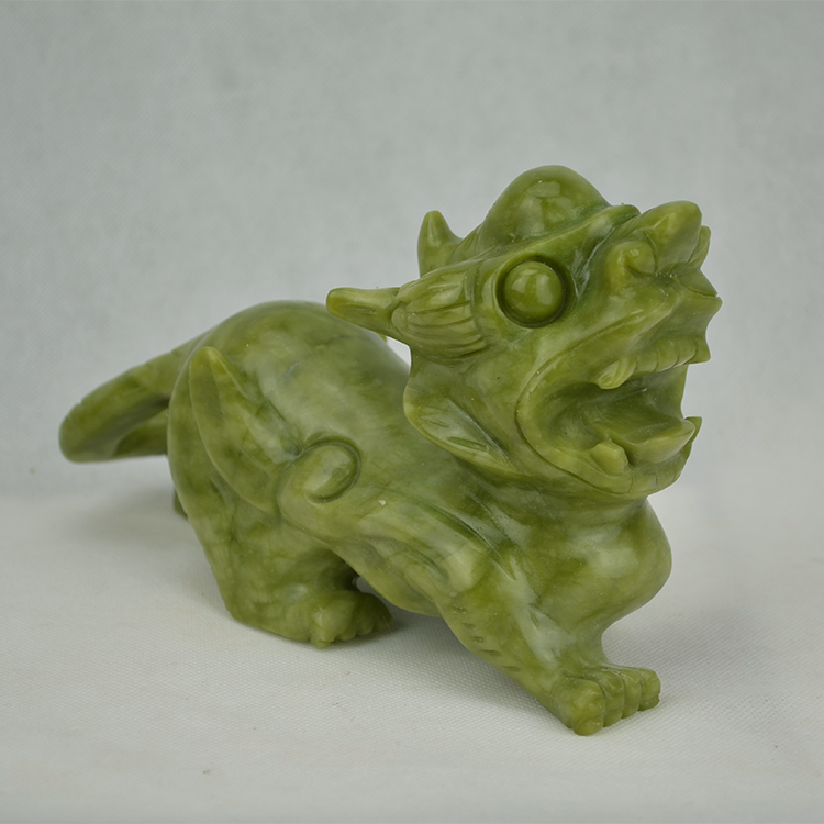 Jade Jade Jade jade jade jade jade polished Pixiu ornaments crafts Ju Cai commercial gifts (a pair)