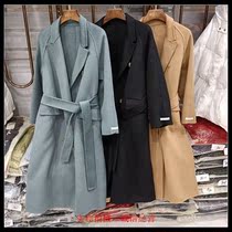 Anti-season sales high-end long suit collar big pocket double-sided cashmere coat female Korean version of woolen coat women