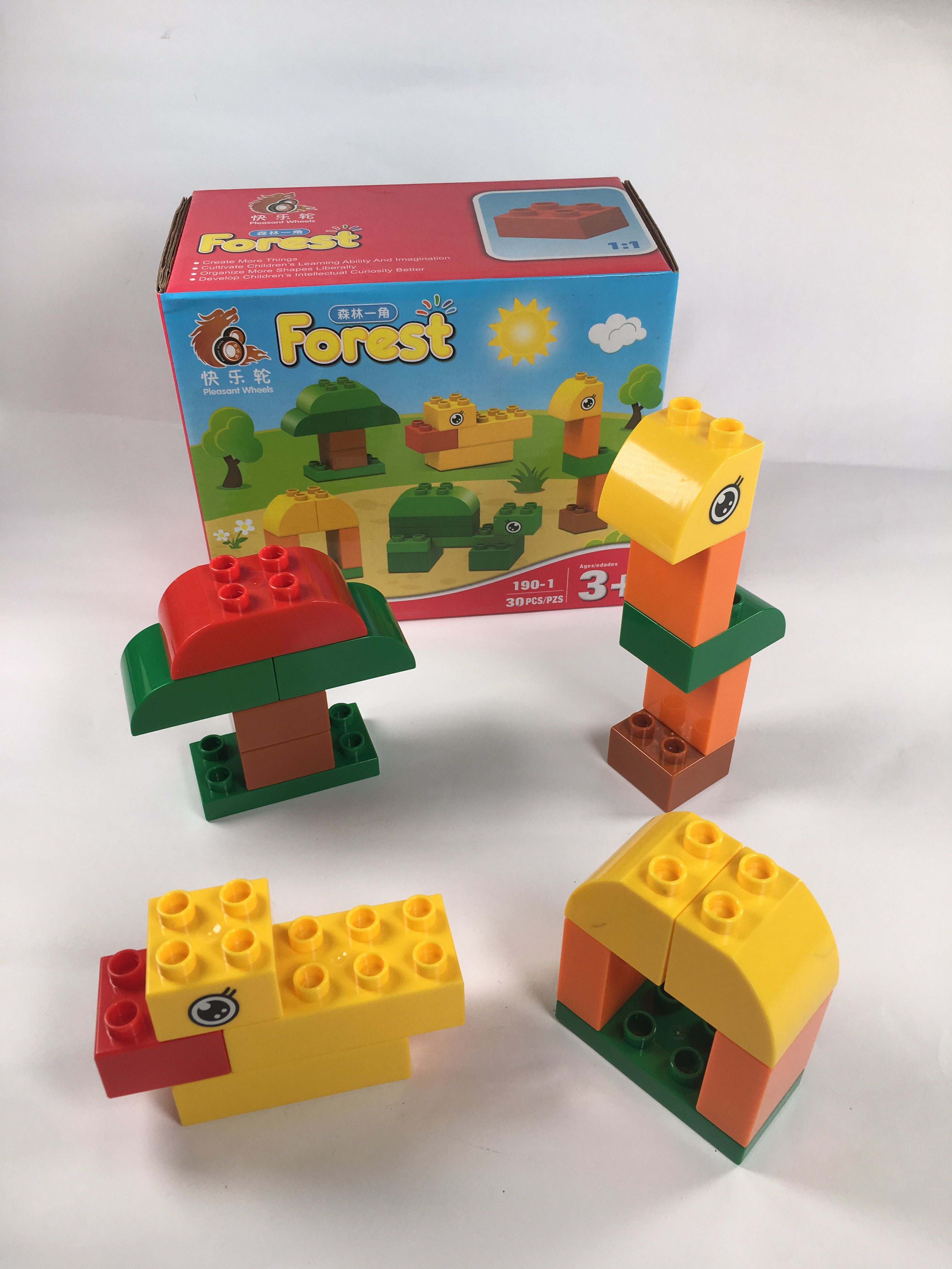 Khối xây dựng của trẻ em 30 hạt lớn tương thích với đồ chơi giáo dục Lego 3-6 bé gái 7-8 tuổi trí tuệ ô tô đồ chơi cho be