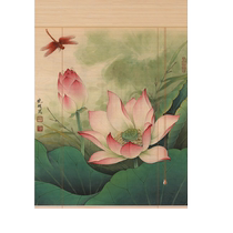 Printed bamboo curtains roller blinds blackout lifting partitions Zen teahouse bamboo door curtains Chinese and Japanese style spray painting B&B