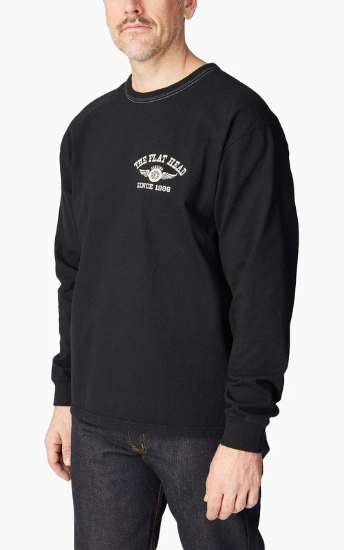 The Flat Head Thcl-202 Wings Indians Round Neck Long Sleeve T-Shirt