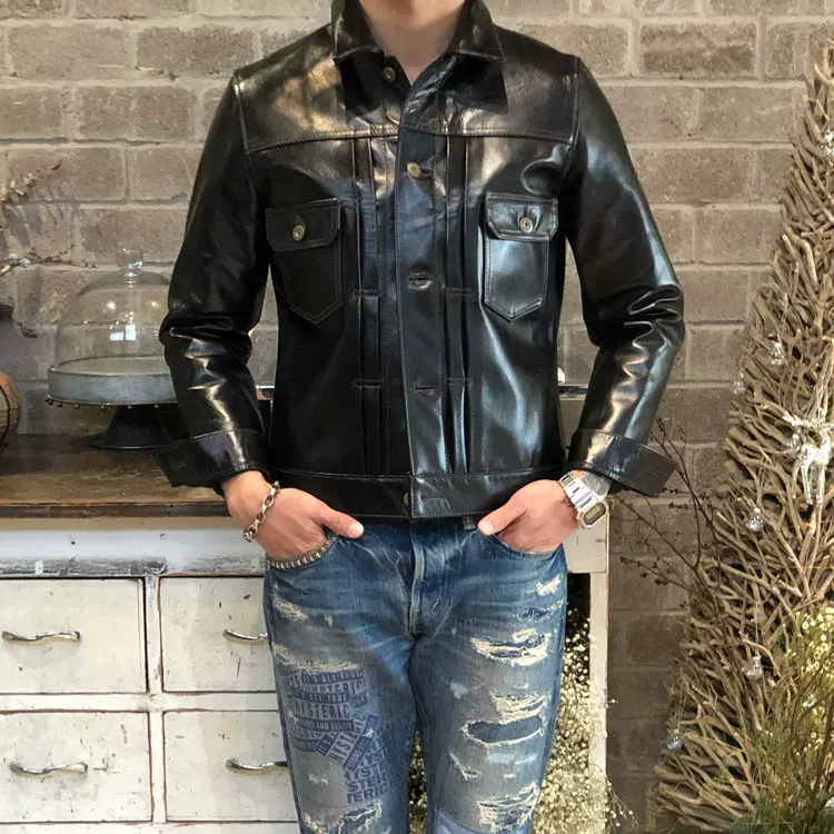 Кожаная куртка Maspi на годовщину Y'2 Leather Anniversary японский чайной кор контур Элитная кожаная куртка
