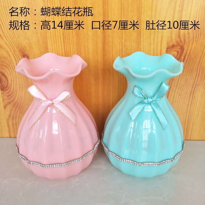 Mô phỏng giỏ hoa nhựa chậu hoa chậu hoa trắng dệt bình hoa tre trang trí hoa khô bằng sắt rèn hoa - Vase / Bồn hoa & Kệ chậu gỗ trồng cây