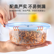 Disposable Bowl delivery box transparent fast food box with lid round lunch box thick sealed round bowl plastic lunch box