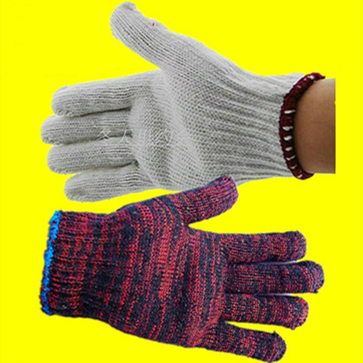 Glove Lauprotect abrasion resistant working cotton thread thickened yarn gloves nylon working male white cotton yarn carrying repair car repair
