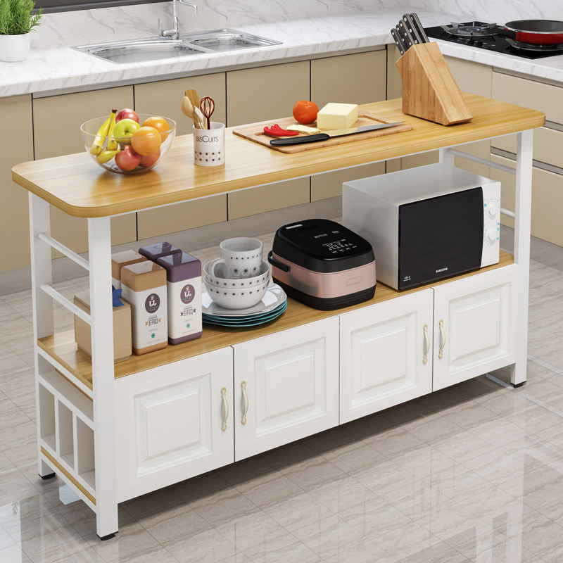 Rice?Car old-fashioned dining cabinet wall kitchen rectangular household dish storage function console Island platform