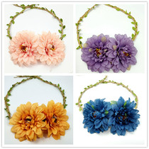 Decorative accessories on the hat garland straw hat flower belt handmade diy jewelry flower silk flower cloth fake flower rattan