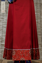 (Non-dyed)Ming coat skirt horse face skirt custom Jiangnan Peach Blossom House Hanfu dark red