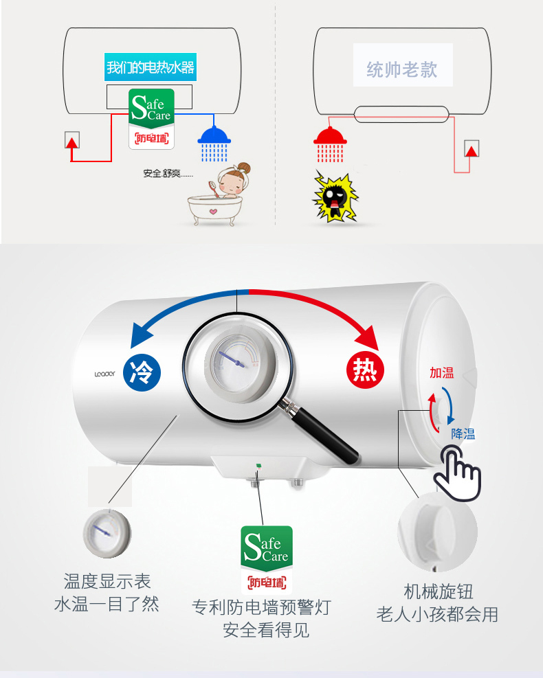 bảo hành bình nóng lạnh aristonc Haier thống nhất máy nước nóng điện 60 lít lưu trữ phòng tắm hộ gia đình loại đặc biệt cung cấp tốc độ nóng 50 phòng cho thuê nhỏ máy nước nóng năng lượng mặt trời