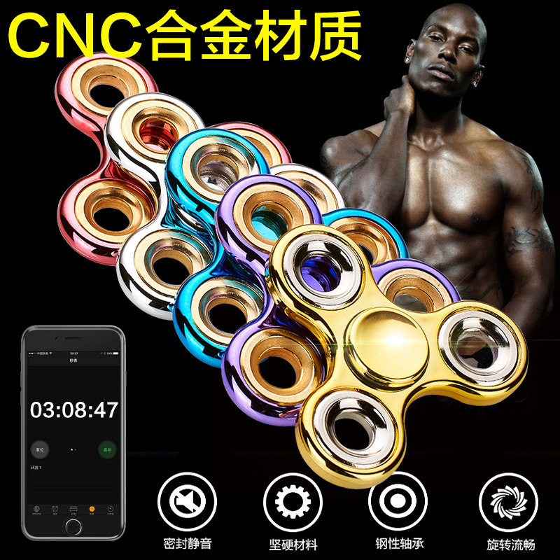 American Fingertips Top Three Leaves Pure Metal Edc Finger Tops Interfinger Thumb Spiral Adult Decompression Toys