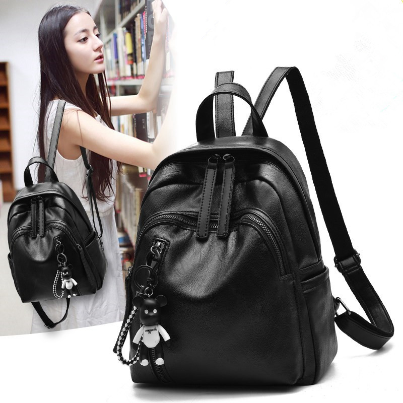 European Station Tide Card Women's Bag Stars Same-style Shoulders Bag double shoulder bag Genuine Leather Bag big-capacity Student Bag Bag