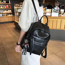 2022 new big bull leather genuine leather double shoulder bag women casual 100 hitch a large capacity travel backpack minimalist bag wave