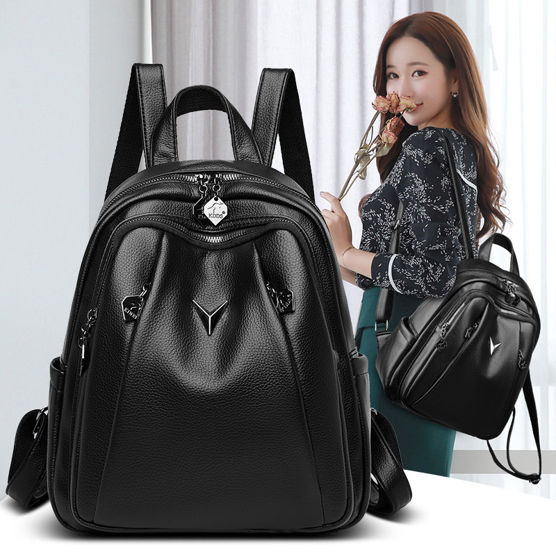 The leather bag girl 2022 new travel fashion leisure travel package with large capacity package lady carry bag
