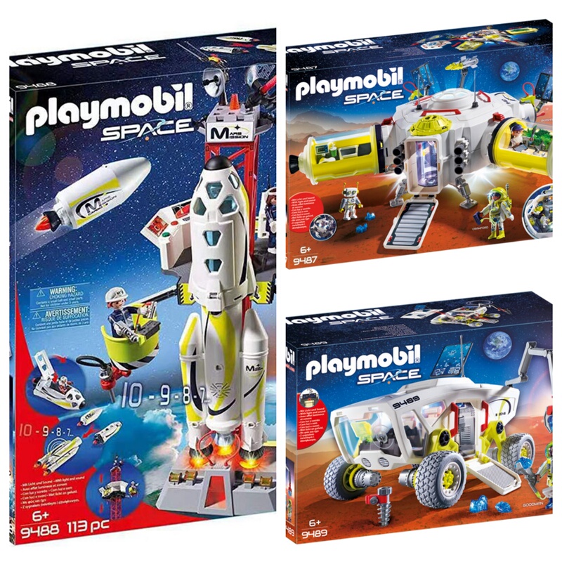 Authentic Playmobil Space Rocket Space Station Set 9488/9487/9489 Boys' Gift