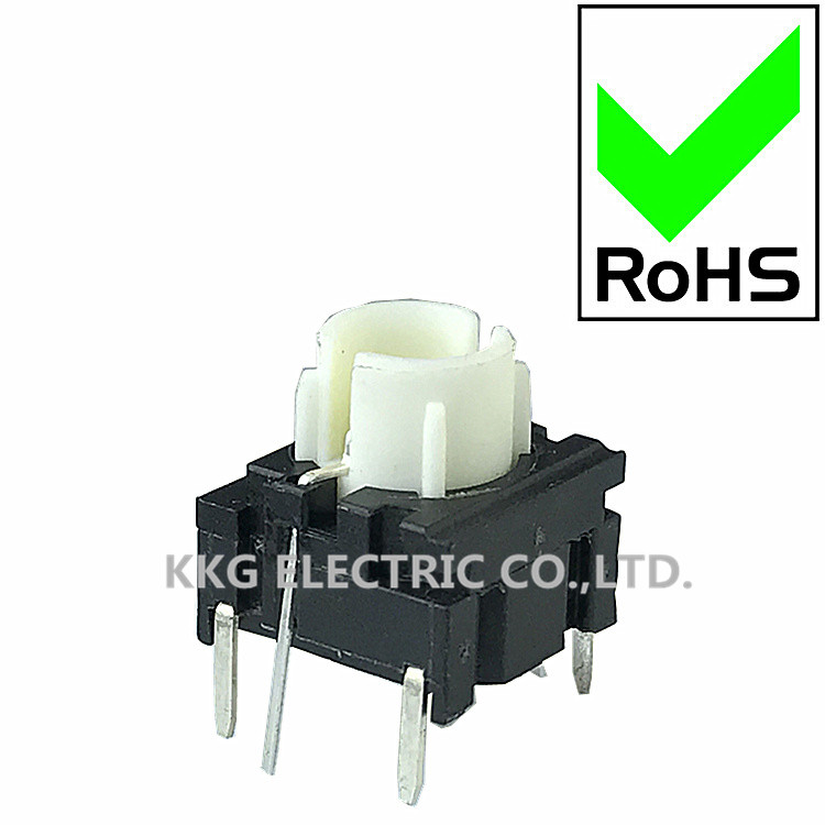 Tap Switch with Light Blue Circular Handle 6*6 with Reset Switch with Lamp Push Key Switch