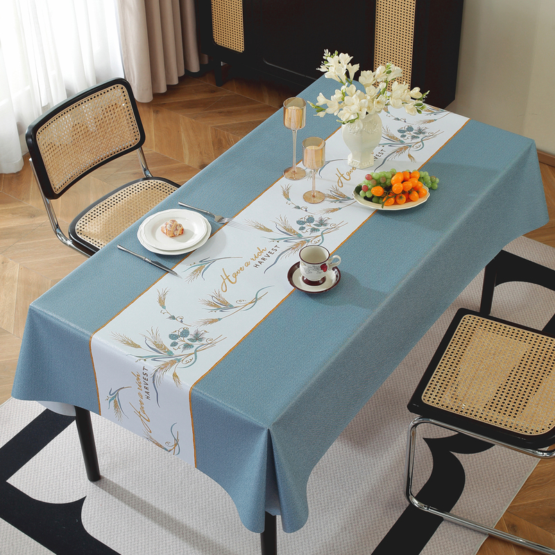 2026 New Pvc Tablecloth Waterproof, Oil-Proof, Heat-Resistant, Washable, Rectangular Table Cover, Table Mat with a High-End Feel