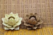 New boxwood carving car hanging material wood carving jewelry making car interior car hanging decoration handmade big lotus flower