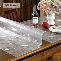 Kitchen mat oil-proof waterproof thickened restaurant tea table desk mat disposable transparent table stickers convenient soft glass