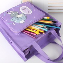 19 Hand-held remedial bags for primary and secondary school students A4 hand bag art paper bags for men and women schoolbags canvas