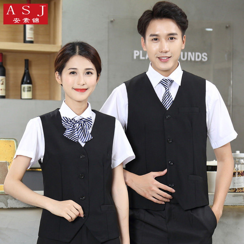 Dining room waiter vest shirt suit Hotel KTV front desk staff work clothes Billiards hall tooling vest woman