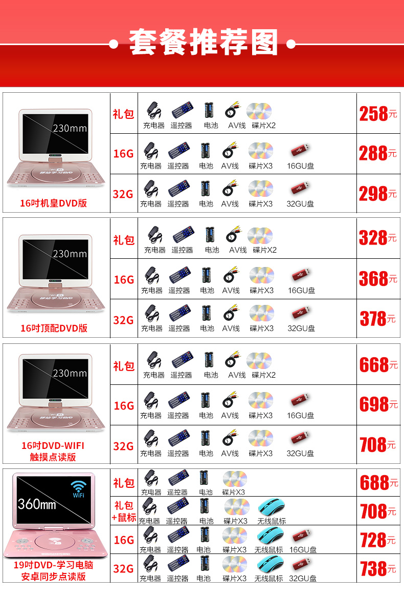 Kim Jung dvd player màn hình cảm ứng di động Máy nghe nhạc DVD nhà di động CD vcd một cd trẻ em evd HD TV wifi mạng máy nghe nhạc video nhỏ học tiếng Anh máy tính - Trình phát TV thông minh cục wifi cầm tay
