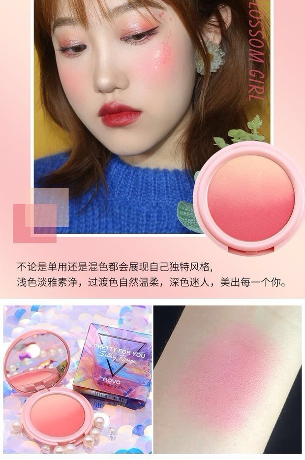Cô giáo Sisi gợi ý novo trang điểm nude mơ màu má hồng tự nhiên tốt màu hồng cam ngọt ngào cô gái mới bắt đầu - Blush / Cochineal má hồng dạng kem innisfree