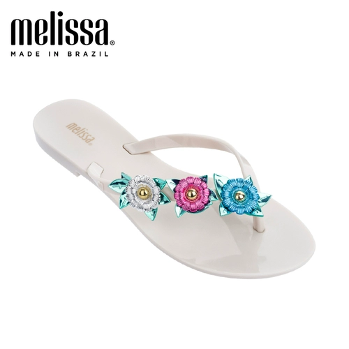 Melissa Модная металлическая спортивная пляжная обувь, тапочки, в цветочек