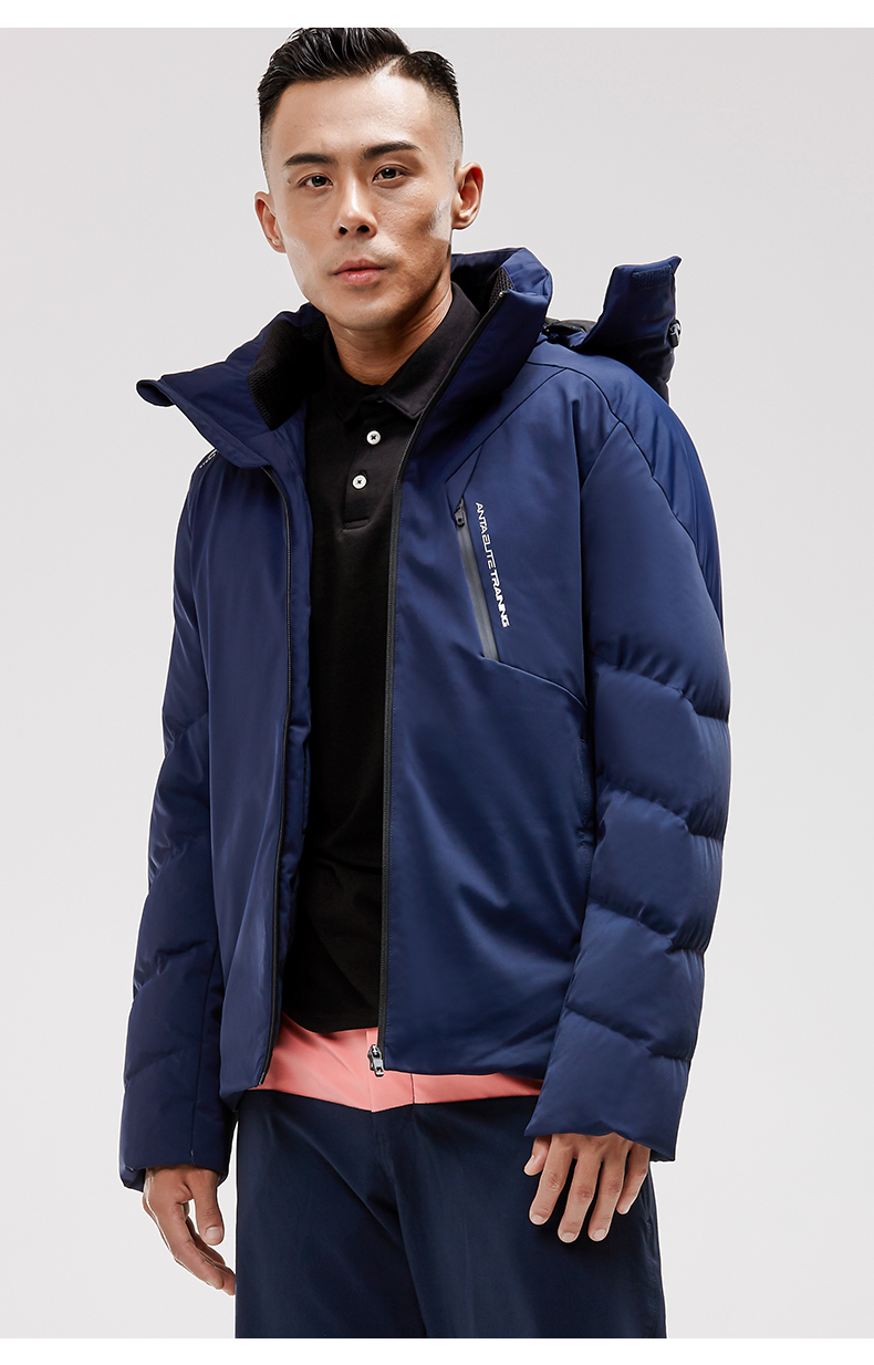 Anta nam down jacket nam 2018 mùa đông thời trang mới trùm đầu áo khoác thể thao xuống áo khoác nam - Thể thao xuống áo khoác ao phao nu