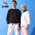 Anta thỏ starling co-brand áo len 2019 mùa thu mới màu đen phiên bản rộng oversize mẫu đôi tay dài thể thao - Thể thao lông cừu / jumper