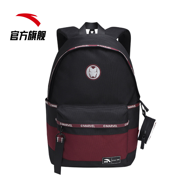 Black-1Anta Marvel Joint fund Backpack 2021 summer new pattern fashion trend Backpack male 192138189R