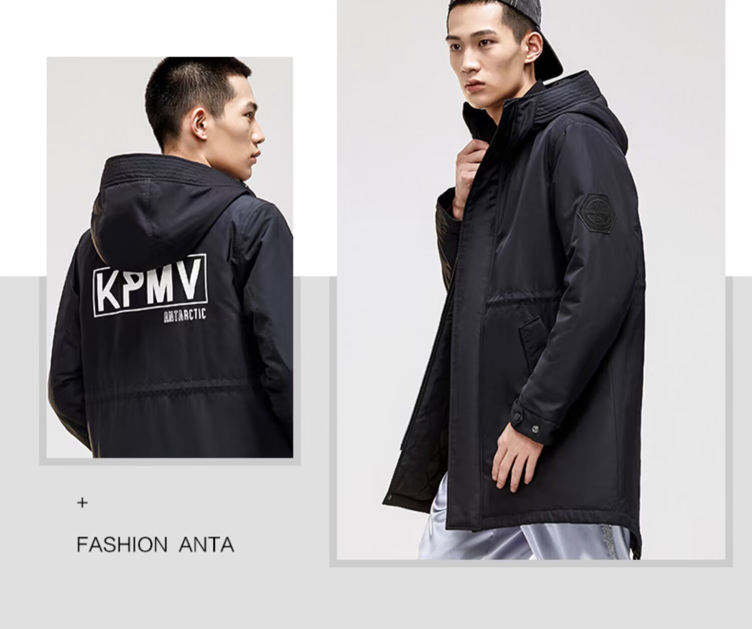 Quần áo thể thao nam Anta cotton quần áo thời trang trang web chính thức cửa hàng hàng đầu nam mùa thu và mùa đông áo khoác ngắn dày chính hãng - Quần áo độn bông thể thao áo phao dáng dài