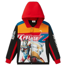ANTA Childrens Ultraman Boys Velvet Sports Top 2024 Winter New Warm Anti-fouling Thick Jacket
