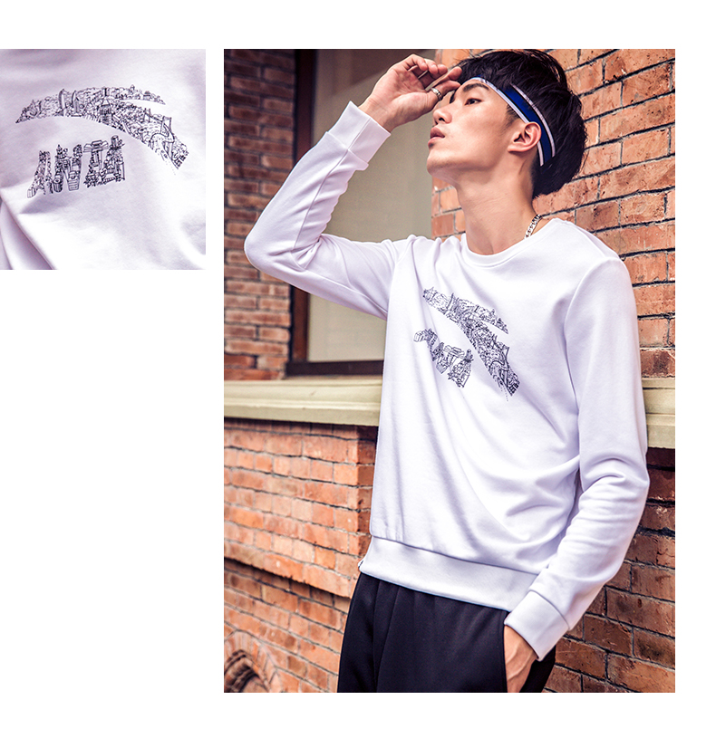 Áo len cao cổ Anta nam 2018 mùa thu mới thoải mái thường chạy áo thun dài tay áo hàng đầu áo khoác hoodie có dây kéo