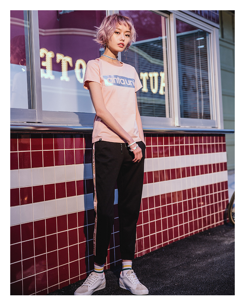 Anta ngắn tay nữ 2018 mùa hè mới thoải mái thể thao thoáng khí ngắn tay T-Shirt nữ chính thức cửa hàng flagship đích thực áo tank top gym