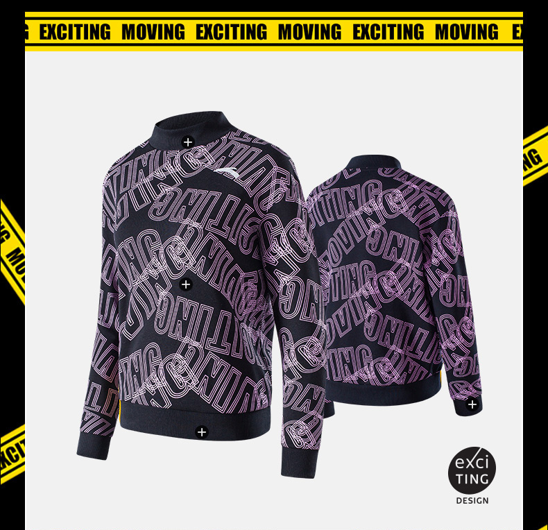 Nhà thiết kế exciTING Anta 2019 xuân mới cổ tròn xu hướng thể thao áo len nữ tay dài - Thể thao lông cừu / jumper áo thun dài tay