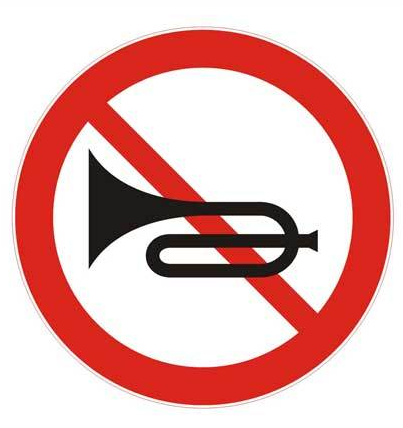 Community Signs Car Park Underground Garage Signs Signs (Forbidden Trumpets) 60cm Aluminum Plate Outdoor Reflective