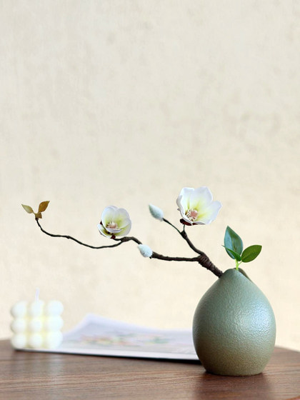 办公室桌面花瓶假花水培干花摆件装饰品餐桌家居插绿植高级感小口