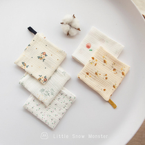 ins newborn baby organic cotton gauze baby face towel super soft small square towel princess tuyere towel