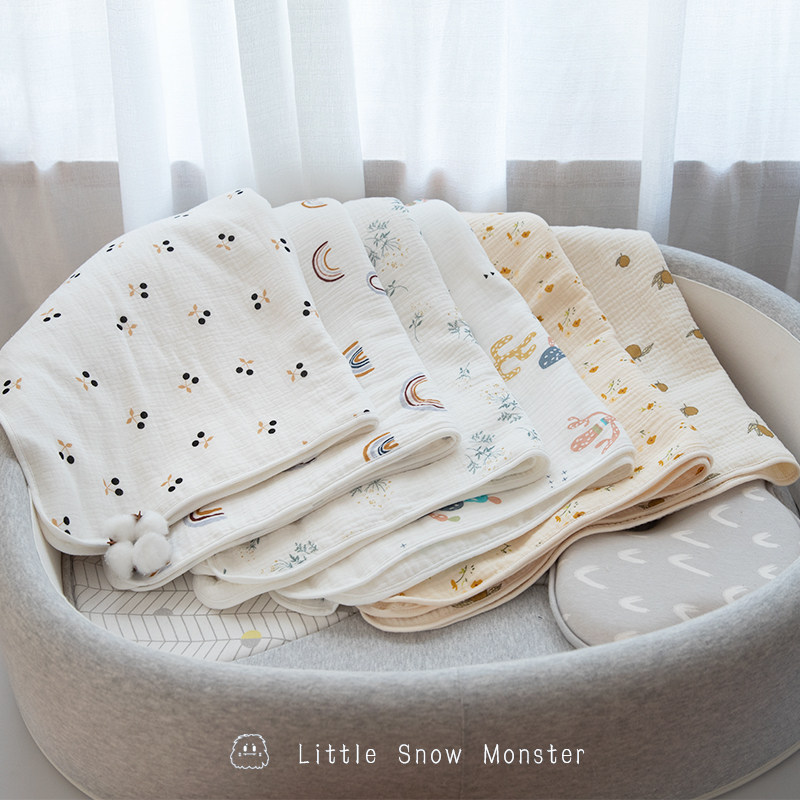 ins children's bath towel cover blanket pure cotton gauze six-layer yarn absorbs water newborn baby bath baby bag quilt towel swaddle