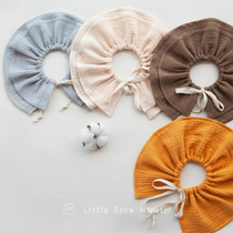 Little Snow Monster baby organic cotton gauze baby slobber bib pocket 360 degree tie