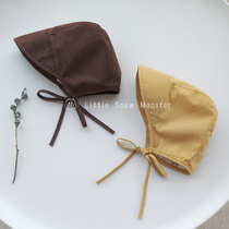 Nordic ins spring and autumn thin baby hat pure cotton male and female baby travel flight shading sun sunscreen ear protection hat