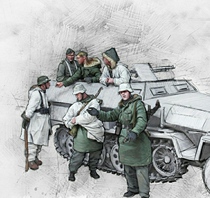 1 35 Group of 6 tank soldiers of World War II