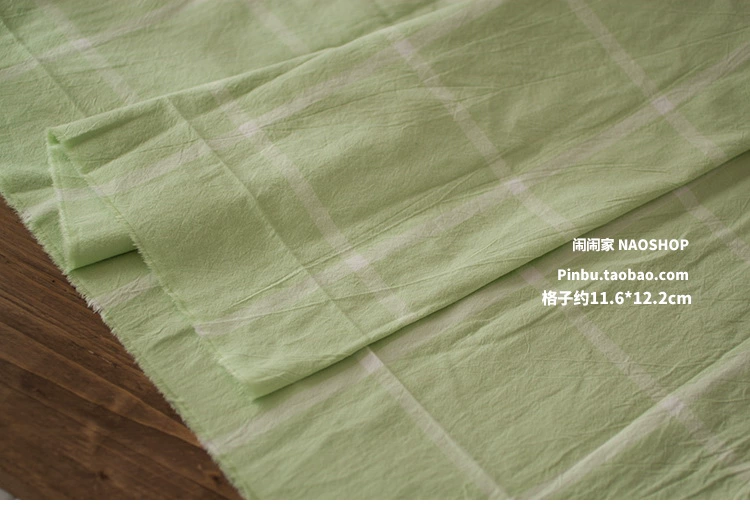 Nhà ồn ào rộng 2,5 mét phong cách Nhật Bản giặt bông vải bông vải màu xanh lá cây tươi [250] 51 - Vải vải tự làm