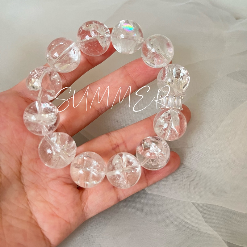 Natural Crystal Bracelet, White Acestreme Crystal, Light Luxury Bracelet, Sparkling, Gift for Friends, Holiday Gift Jewelry