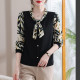 Middle-aged and elderly women's spring and autumn clothing bottoming top shirt middle-aged mother loose belly cover small shirt 2022 early autumn new style